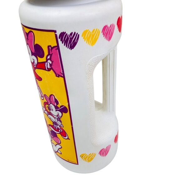 Disney 3D Minnie Mouse Vintage 90s Plastic Water Bottle 13" Nostalgia Retro - Picture 5 of 9